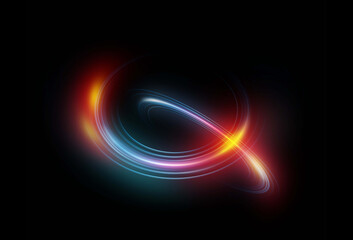 Glowing Energy Swirl Background – Abstract Light Motion Trail on Dark Space
