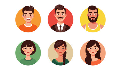 People Avatar Character Pro Vector