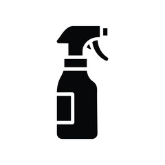 Modern spray bottle icon symbol for cleaning products and household supplies simple graphic design