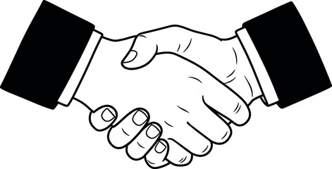 Business Handshake Icon Symbol of Agreement, Partnership, Collaboration, and Success