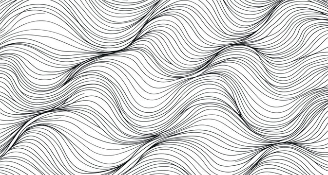 Abstract Wavy Lines Dynamic Background with Flowing, Undulating Texture for Modern Designs