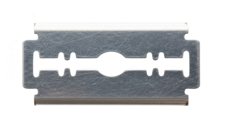 Doubleedged Razor Blade On Black Background