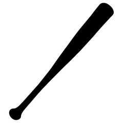 Baseball Bat Vector silhouette Icon .eps
