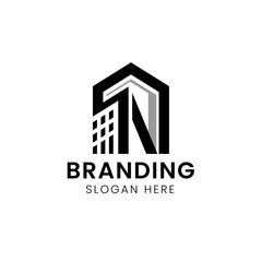 Elegant real estate logo template.