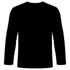tshirt Full Sleeves Vector silhouette icon .eps © Aura Artistry