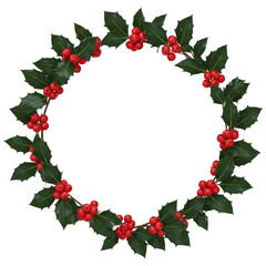 Winter Holiday Season Decorative Frame Isolated on Transparent PNG Background.