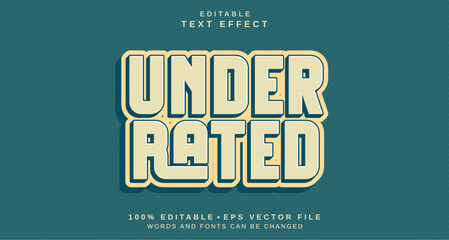 Editable text style effect - Underrated text style theme.