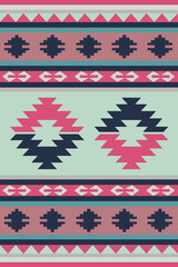 Kilim and Aztec Carpet modern Pattern with trending colors in high resolution
