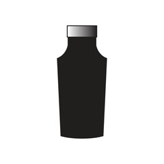 black plastic bottle 