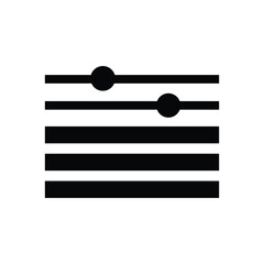 Naklejka premium Modern minimalist icon representing settings and adjustments with sliders and control points