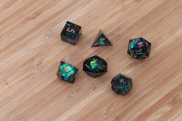 Black Marble Dice Overhead Bamboo 01