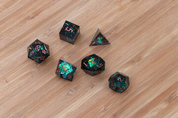 Black Marble Dice Overhead Bamboo 02