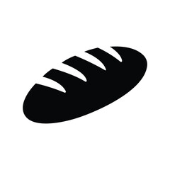 Simple black icon of a loaf of bread with slices bakery food symbol minimalist graphic design element