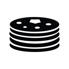 Simple stack of pancakes icon graphic design for breakfast food and brunch meal concepts clean and modern