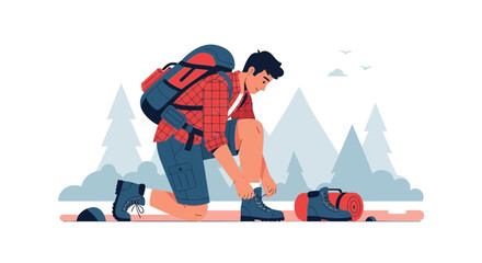 Adventurer Prepares For The Journey Adventure Exploring Nature And Discovering New Places