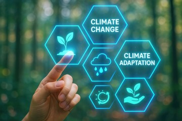 Hand Selecting Digital Icons Representing Climate Change and Adaptation in a Forest Environment