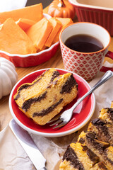 pumpkin and chocolate casserole
