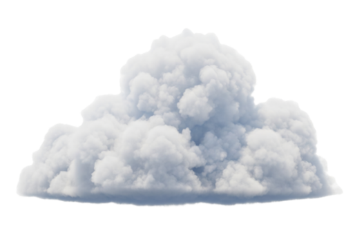 Clouds in the sky isolated on white or transparent background