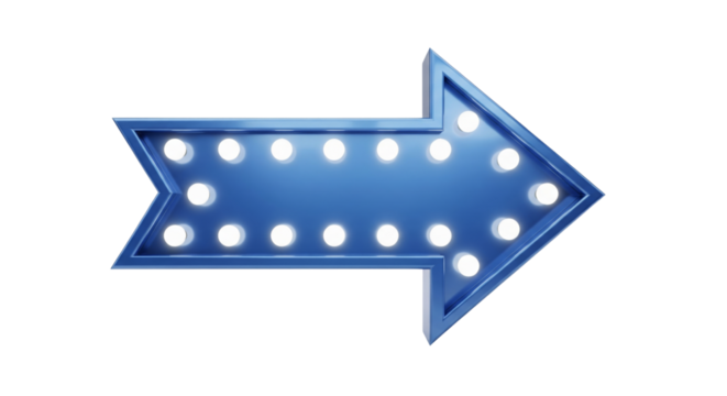 3d render of a arrow symbol isolated on white or transparent background