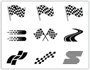 Racing stripes racing flag checkered pattern