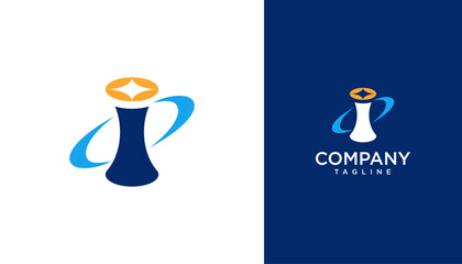 Letter i logo design template. Monogram i logo icon