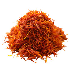 Fototapeta premium Pile of dried saffron threads a highly prized spice used worldwide