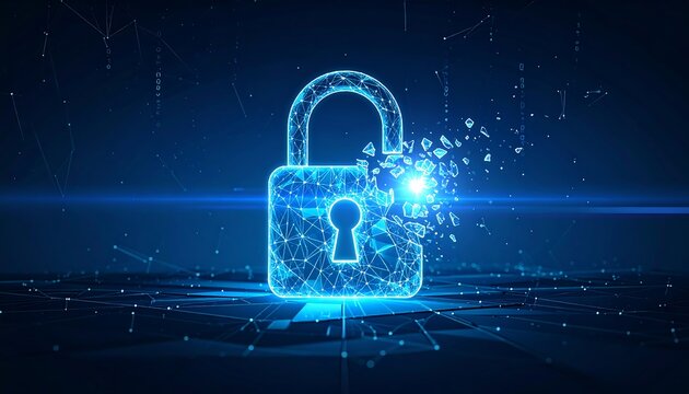 Digital Security Breach - Unlocked Padlock