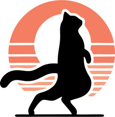 vector illustration of a cat