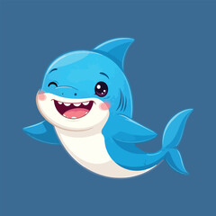 funny shark cartoon