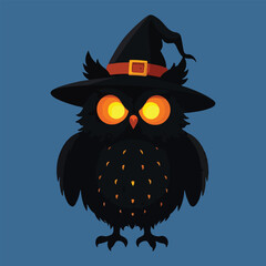 halloween owl with bat