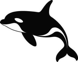A killer whale silhouette vector illustration