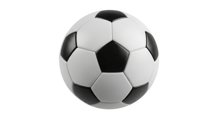 Fototapeta premium Black and white soccer ball isolated PNG with Transparent Background