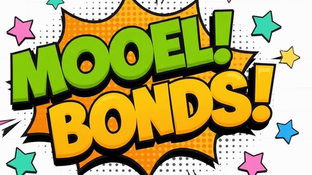 Comic Book Style Pop Art Speech Bubble with Bold Text