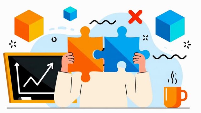 Problem Solving and Strategy with Two Connecting Puzzle Pieces