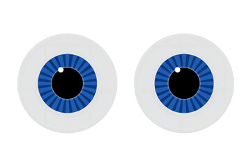 Pair of Realistic Blue Eyes Vector Illustration – Modern Iris Design for Art and Graphics