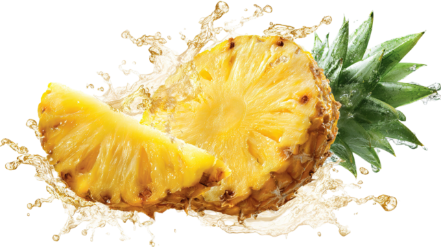 pineapple isolated on white background, full depth of field 