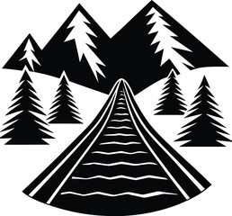 set of christmas trees