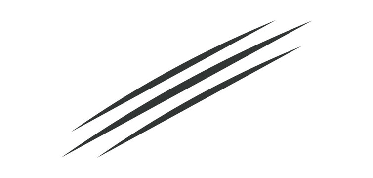 Claw scratches icon. beast claw scratches symbol. monster claw scratch mark sign. wild animal paw slash trace icon. abstract claw scratch shadow. png and vector illustrator on transparent background.