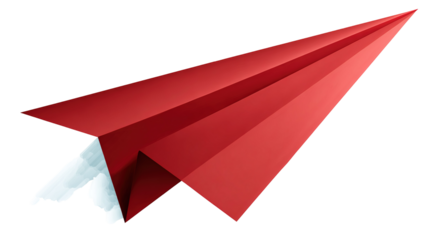 Red paper airplane 