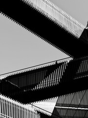 black and white modern architecture 