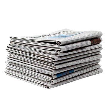 Stack of Newspapers isolated on a transparent background 1