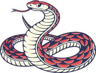 Fototapeta premium Snake vector illustration | Isolated reptile animal graphic