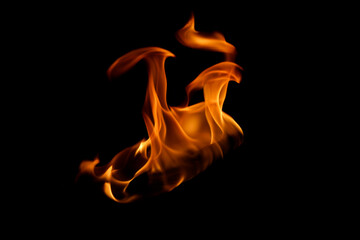 Captivating Flames Dancing in the Darkness with Intense Heat and Light