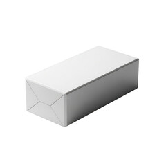 Fototapeta premium White paper wrapped rectangular object isolated on transparent background