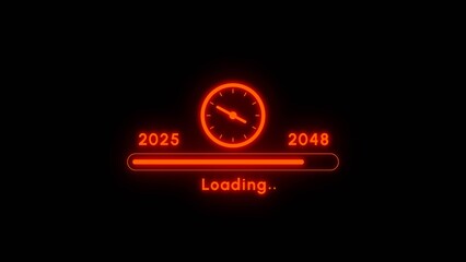 New year loading icon illustration. Time management loading progress. Loading for the upcoming year concept. 
