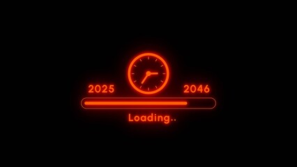 New year loading icon illustration. Time management loading progress. Loading for the upcoming year concept. 