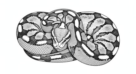 Detailed Black And White Illustration