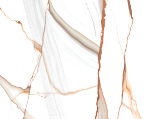 Abstract image of white streaks accented by gold lines, against a stark black background, resembling flowing marble