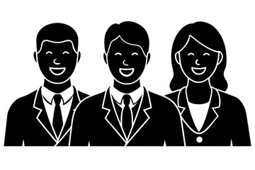 Diverse team of professionals smiling in a business setting ready for success