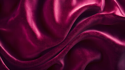 Obraz premium Luxurious Deep Red Velvet Fabric Texture for Elegant Backgrounds